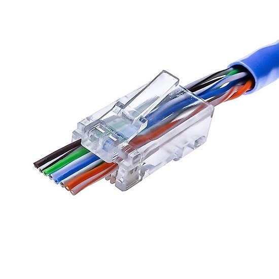 SIÊU HOT  Hạt Mạng Xuyên Thấu RJ45 Túi 100 Hạt-TIIỆN LỢI VÀ KÍNH TẾ