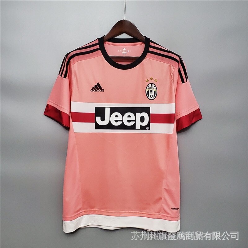 Áo Bóng Đá Đội Tuyển Juventus Sân Khách 15/16 Màu Hồng Size S-XXL Phong Cách Retro