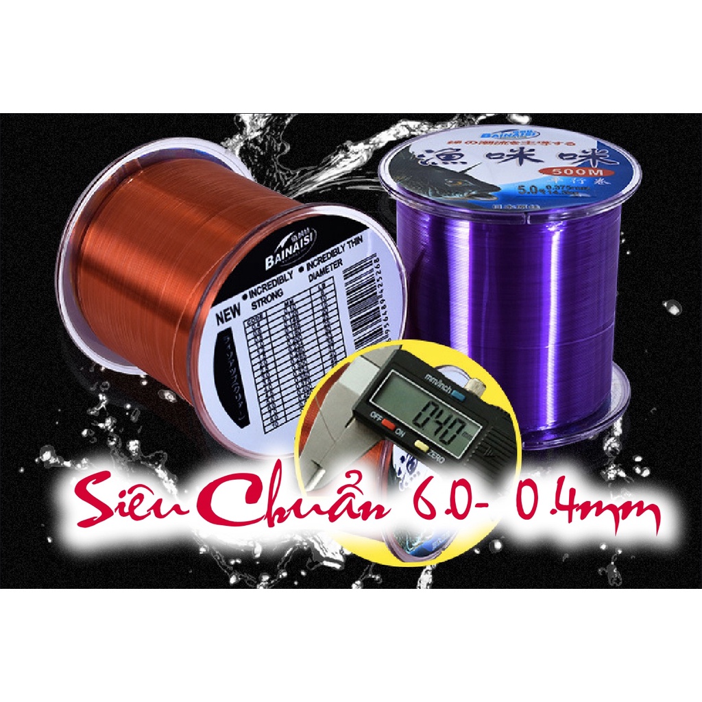Cước câu cá 500m - Chắc khỏe vô địch - Mềm dai chống xước - Tải cá 10kg - Phù hợp mọi kiểu câu máy, câu tay đơn đài ✓