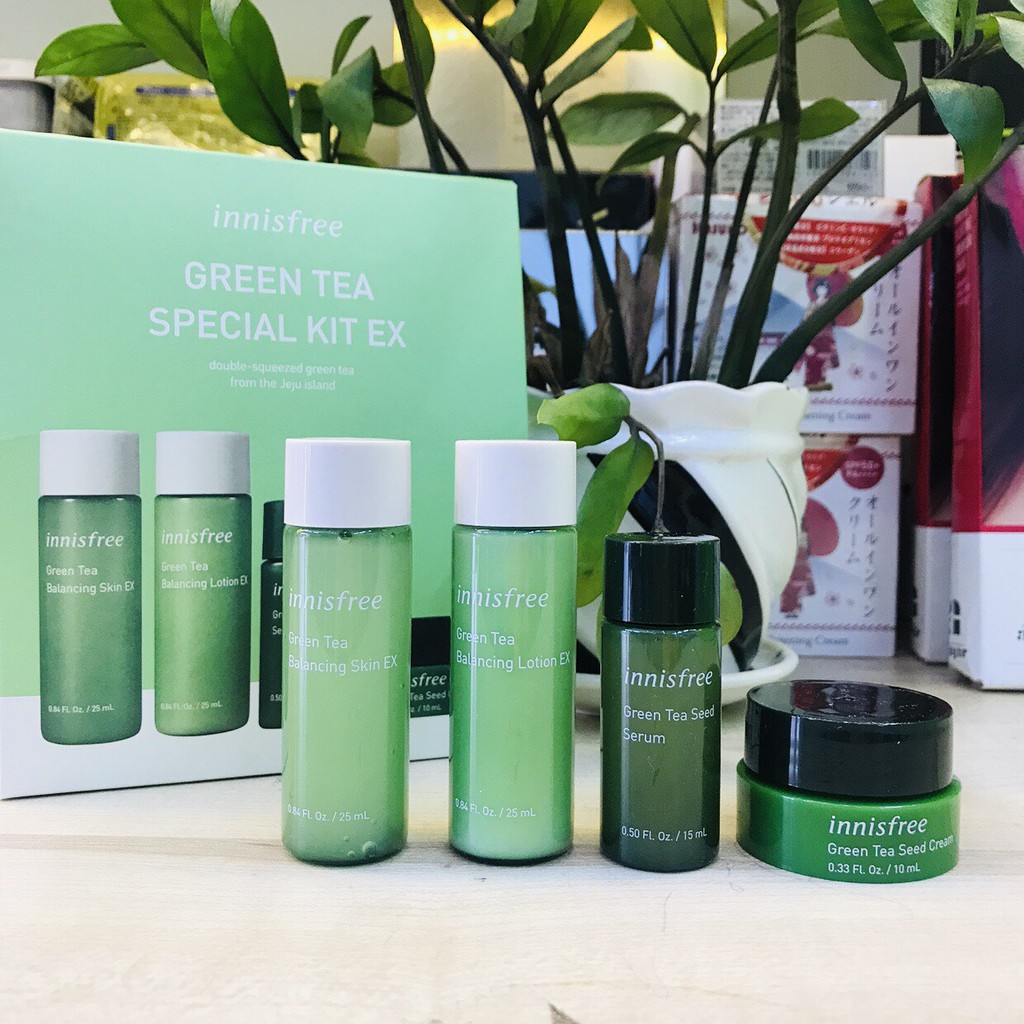 SET DƯỠNG DA TRÀ XANH INNISFREE MINI 4 MÓN HÀN QUỐC