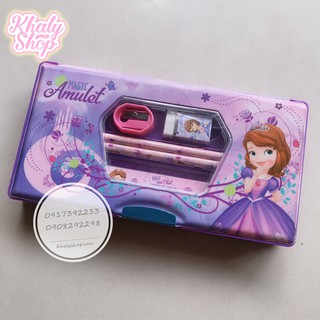 Set bộ dụng cụ học tập 6 món hình công chúa Sofia màu tím dành cho học sinh bé gái (Thái Lan) - 200BVSFF9535170 - (23x12