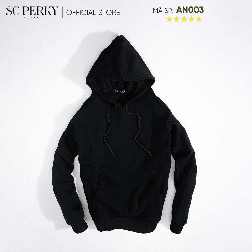 Áo Nỉ HOODIE Trơn Basic - AN003 - Chất liệu nỉ bông - Xu hướng đơn giản - SC Perky Outfit