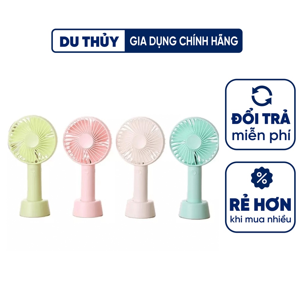 Quạt cầm tay mini có thể bàn tiện lợi, dây sạc cổng USB, pin 2 tiếng, công suất 2W, nhiều màu xinh xắn tóc độ gió N9