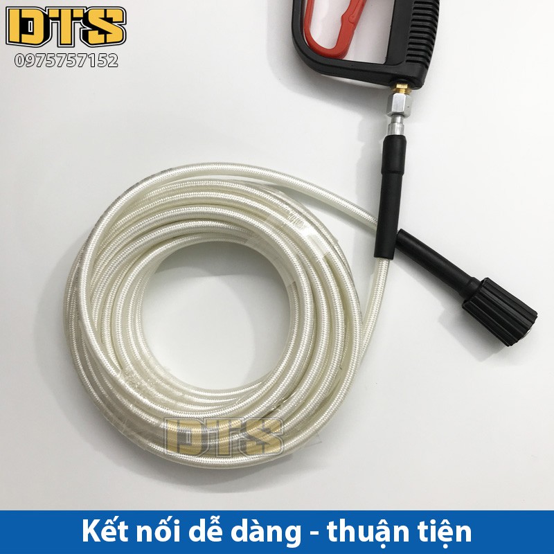 15m Dây rửa xe cao áp cho máy xịt rửa áp lực - Ren trong 14mm_Đầu lồi