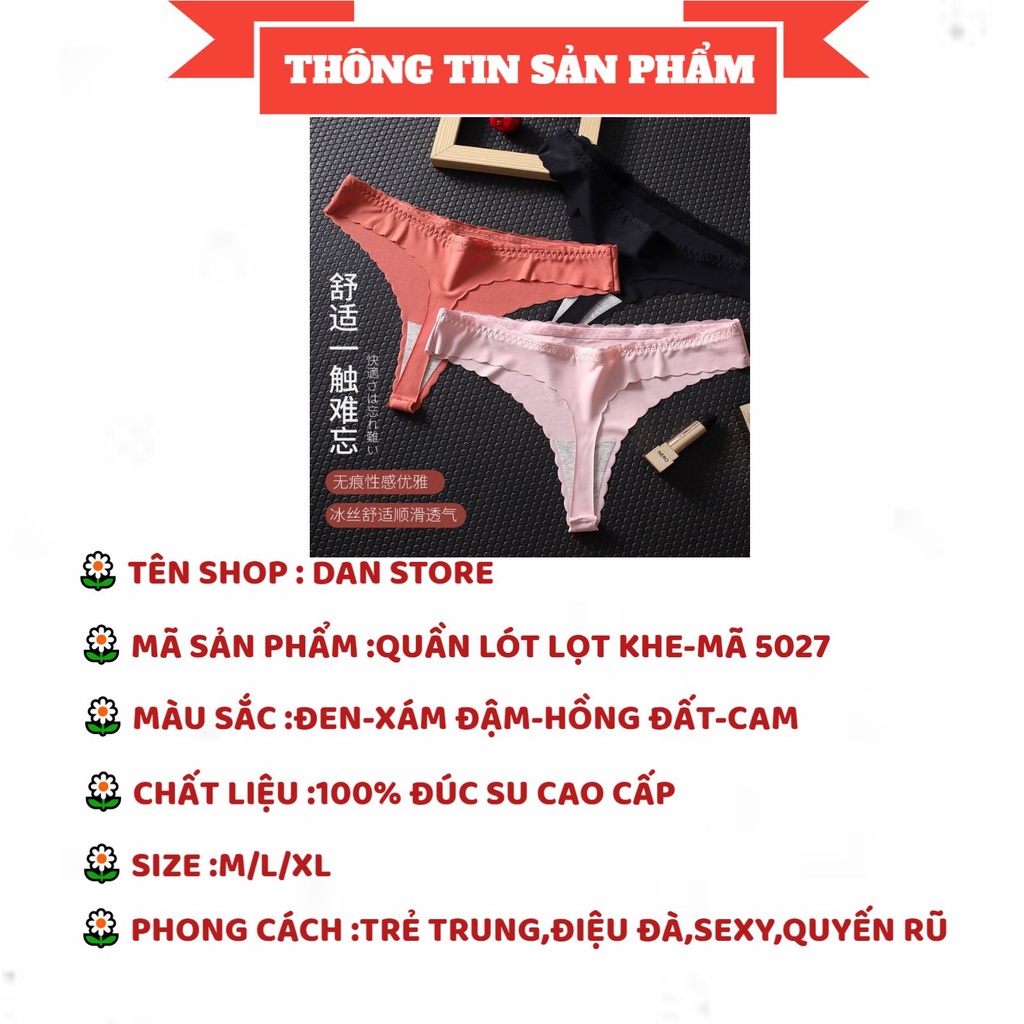 Quần Lọt Khe Nữ - Quần Lót Lọt Khe đúc su thiết kế viền sóng gợi cảm sexy quyến rũ DAN STORE MÃ 5027