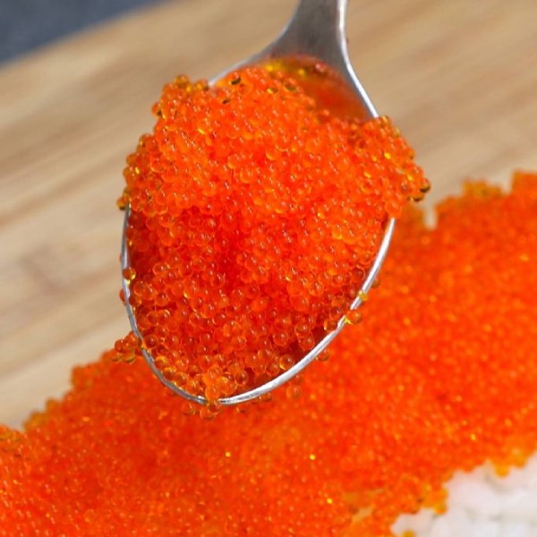 [Hàng chuyên dùng] Trứng cá chuồn Tobiko màu cam (orange) - Hộp nhỏ 100 gram tiện dụng