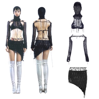 " ÁO ĐAN LEN CÓ NÓN - SIGMA KNIT BALACLAVA TOP "
