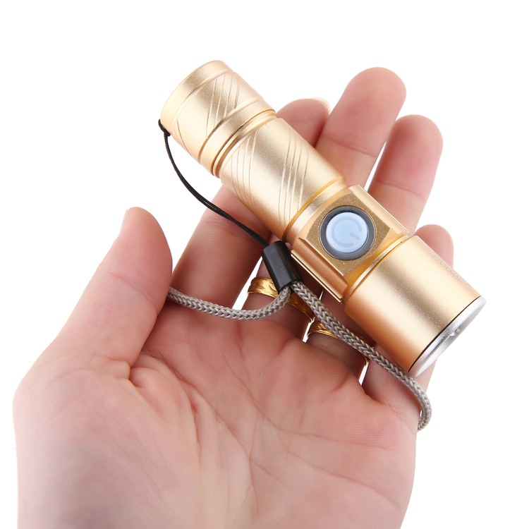 Đèn pin mini zoom, 3 chế độ siêu sáng CREE chiếu sáng tối đa 200m