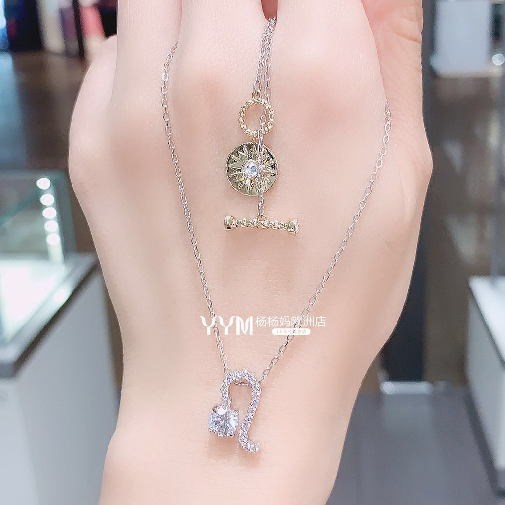 Swarovski Dây Chuyền Mặt Hình Bình Nước Cung Hoàng Đạo Thời Trang 2020 Cho Bạn Gái