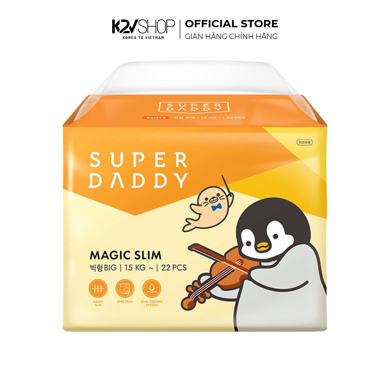   Tã Quần Big Size Super Daddy Magic Slim Hàn Quốc 