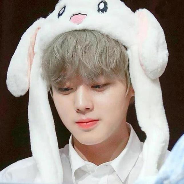 Mũ Tai Thỏ Giật - Nón Vũ Đạo Kpop Bóp Vẫy Tai - Cosplay Siêu Cute
