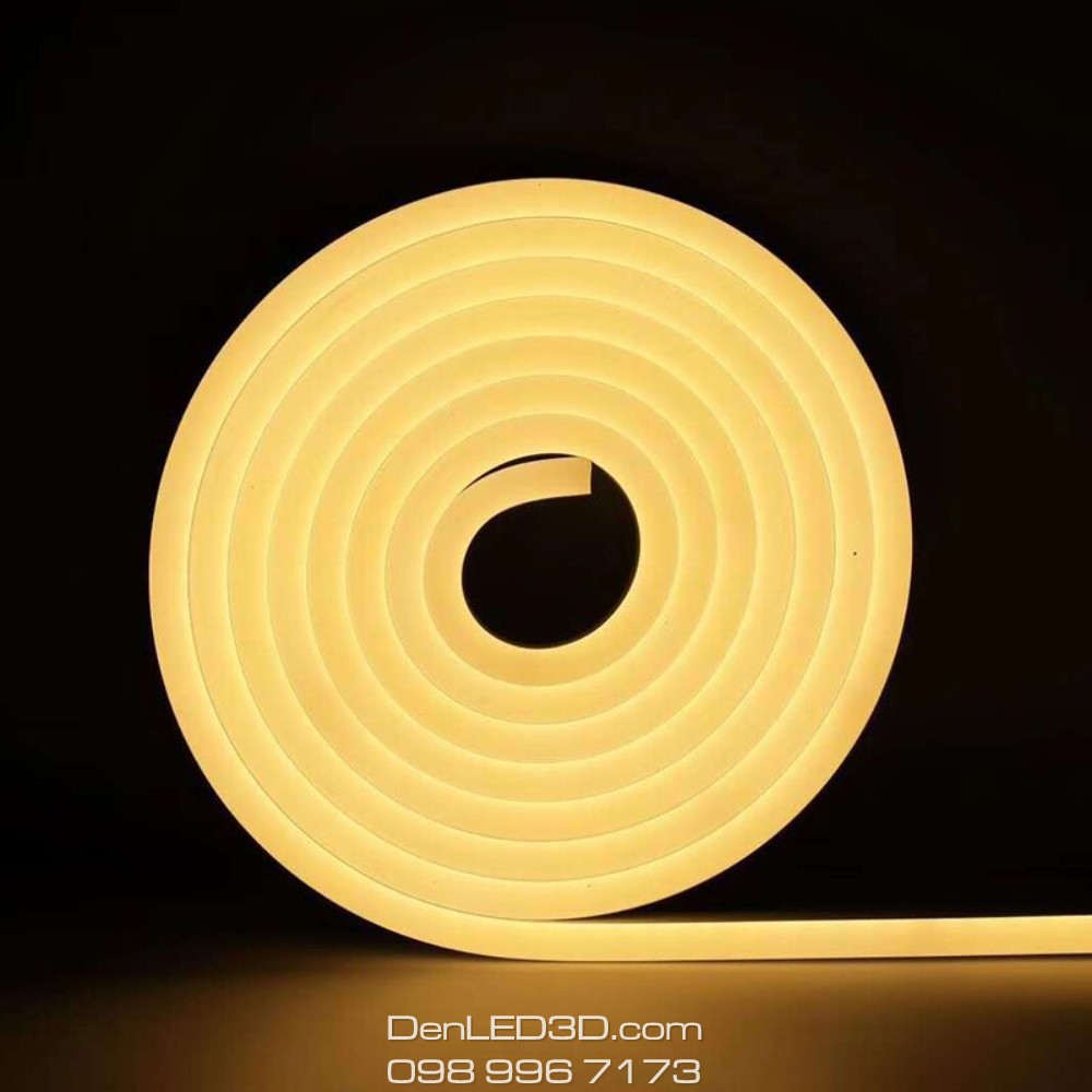 Cuộn Đèn Led Neon Flex 5M Kèm Nguồn 12V - Uốn Dẻo Chống Thấm Nước Trang Trí Ngoài Trời
