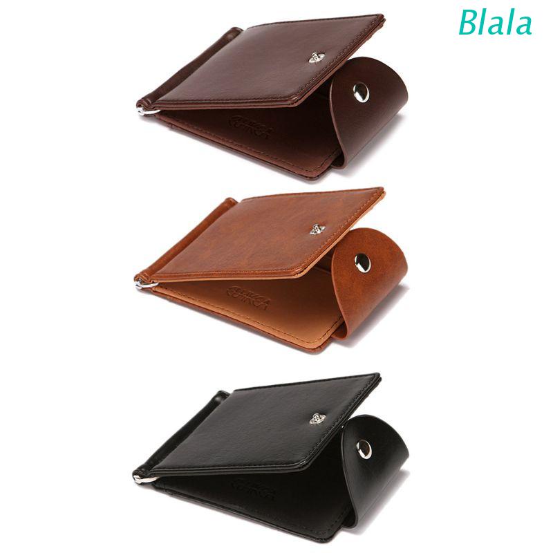 Ví da PU đựng tiền và thẻ có nút thời trang cho nam