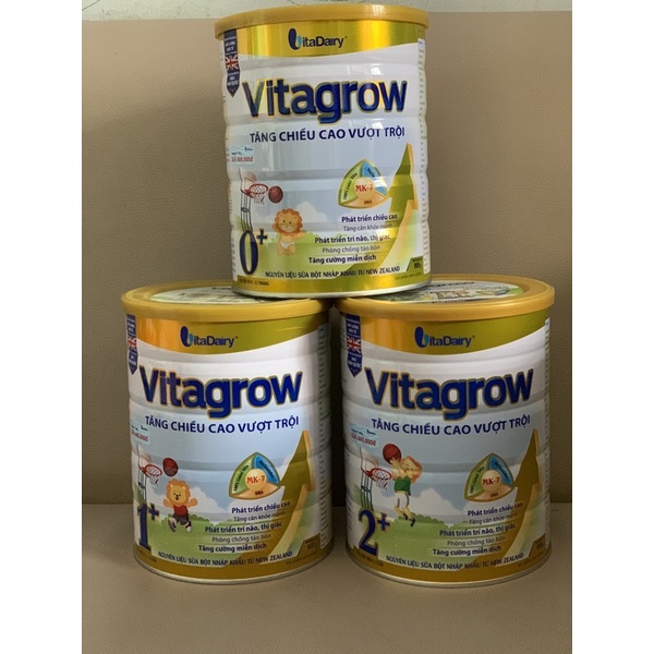 Sữa Vitagrow ( Phát triển chiều cao)  0+ 1+ 2+ 900gr ( Date mới nhất )