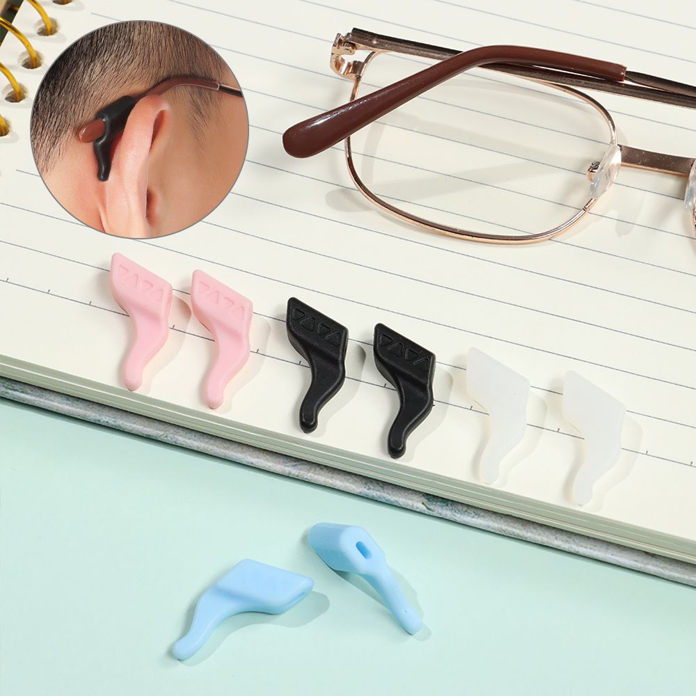 1 Cặp Phụ Kiện Giá Đỡ Mắt Kính Bằng Silicon Chống Trượt Nhiều Màu Sắc