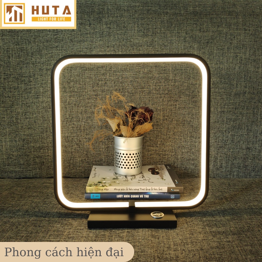 Đèn Bàn Làm Việc Cảm Ứng HUTA Tăng Giảm Độ Sáng Led Ánh Sáng Vàng Dùng Decor Trang Trí Phòng Ngủ Phòng Khách Mã V1