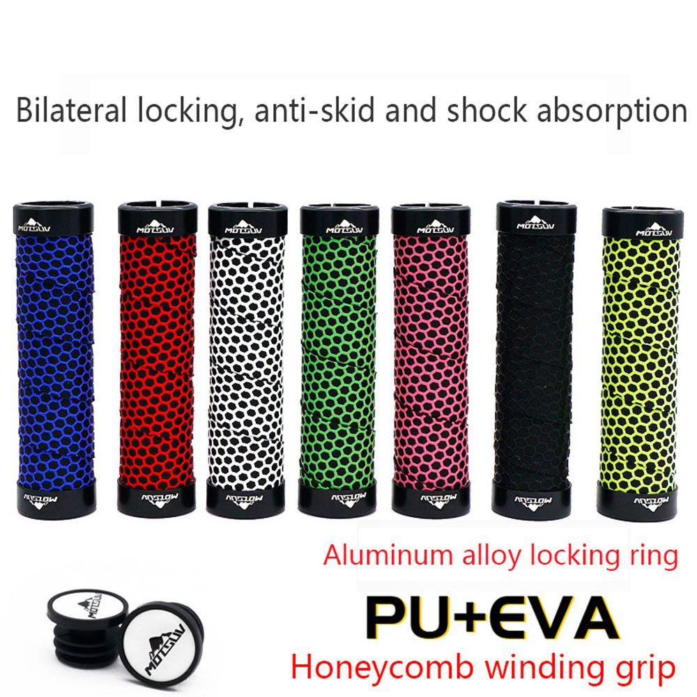 Vỏ Bọc Tay Lái Xe Đạp Leo Núi VANES1 Kèm 2 Phích Cắm Mềm Mại Chống Sốc Họa Tiết Tổ Ong