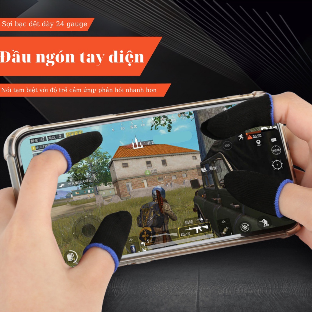 Bao tay chơi game chống trơn, mồ hôi tay chất liệu sợi dệt kim chuyên dùng chơi game mobile, PUBG, Liên Quân