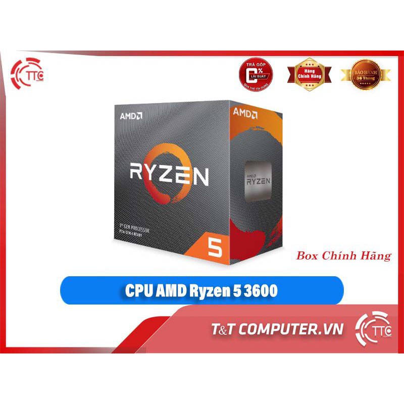 CPU AMD Ryzen 5 3600X Box Chính Hãng