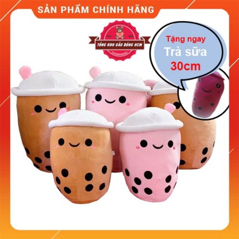 [MUA 2 TẶNG 1]GỐI ÔM TRÀ SỮA NẮP SIZE LỚN 75cm