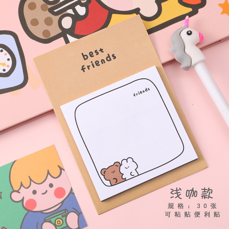 Giấy dán ghi chú dùng viết kế hoạch hàng ngày thiết kế đơn giản