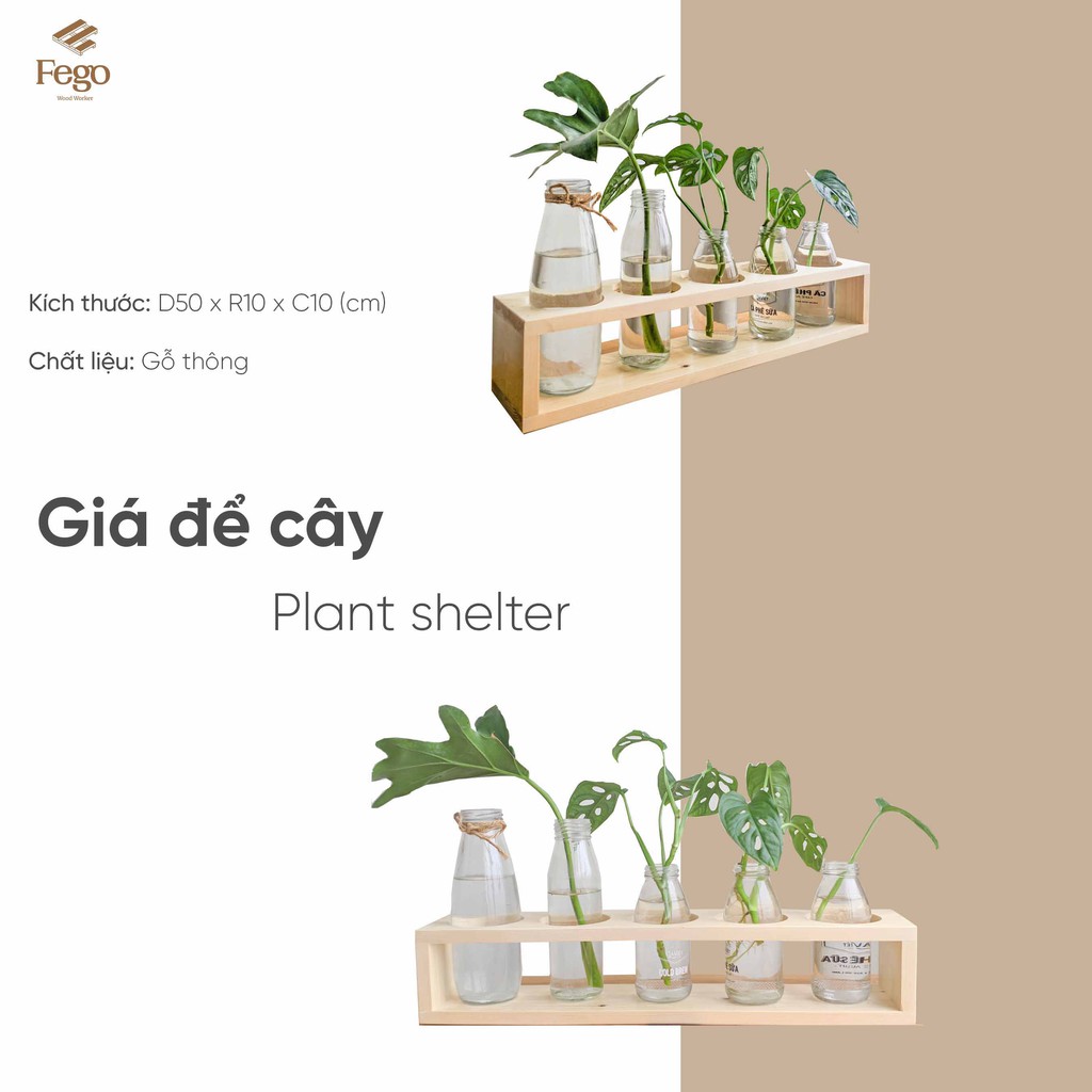 Kệ để cây thuỷ sinh để bàn FEGO/ Giá cắm lọ hoa, nến thơm trang trí decor nhà cửa