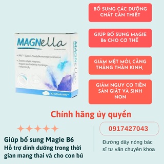 Thực phẩm bảo vệ sức khoẻ Magnella bổ sung Magie và B6 dành cho phụ nữ thời kỳ mang thai