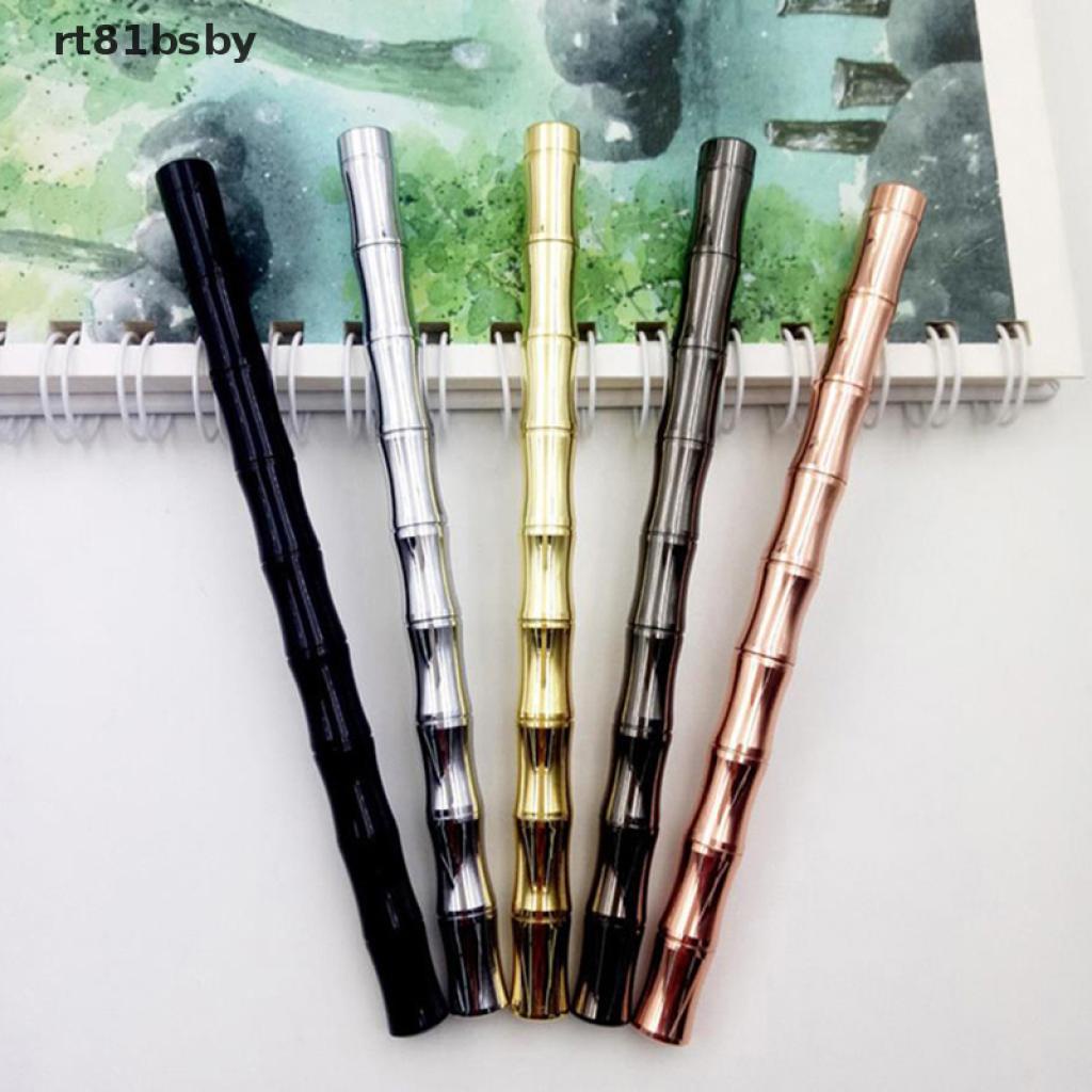 [rt81bsby] 1Pc Bamboo Brass Pen Metal Pen Ballpoint Pen Copper Pen Gift For School Office [rt81bsby]