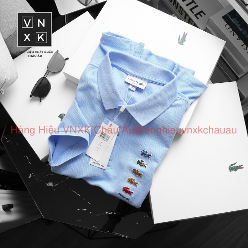 Áo Thun Nam Polo LACOSTE 5 LOGO Form SlimFit Made In France Vải Siêu Mềm Mịn Mát Cao Cấp DV Hàng Xuất Xịn