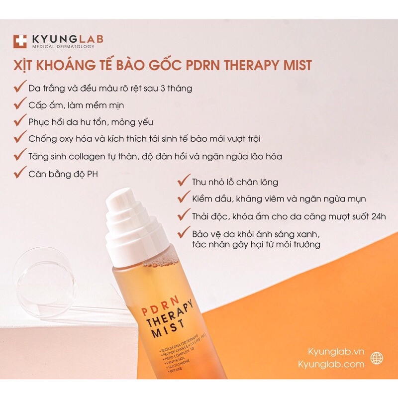 Xịt khoáng dưỡng ẩm KYUNG LAB PDRN THERAPY MIST chai 150ml