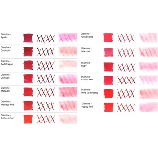 Mực bút máy diamine - gam màu red - lọ 30ml