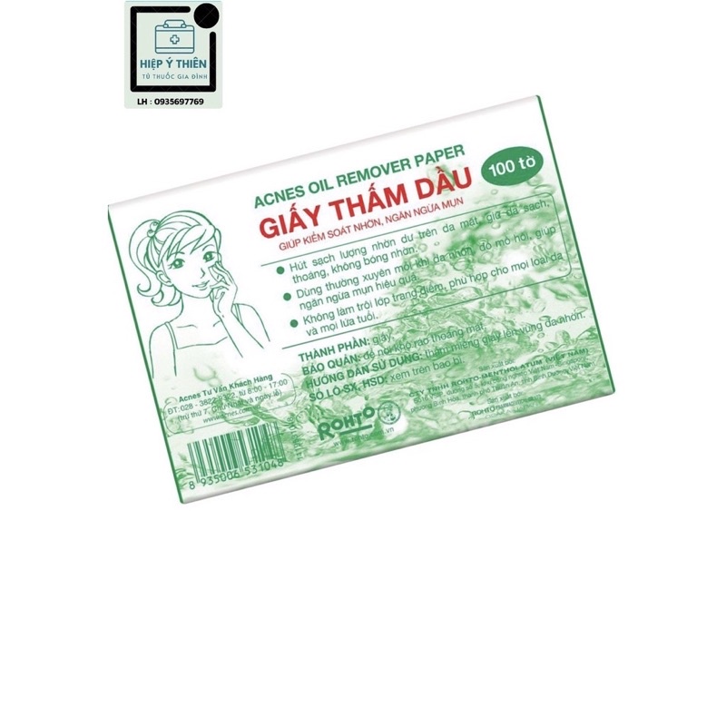 GIẤY THẤM DẦU ACNES/ ACNES OIL REMOVER PAPER
