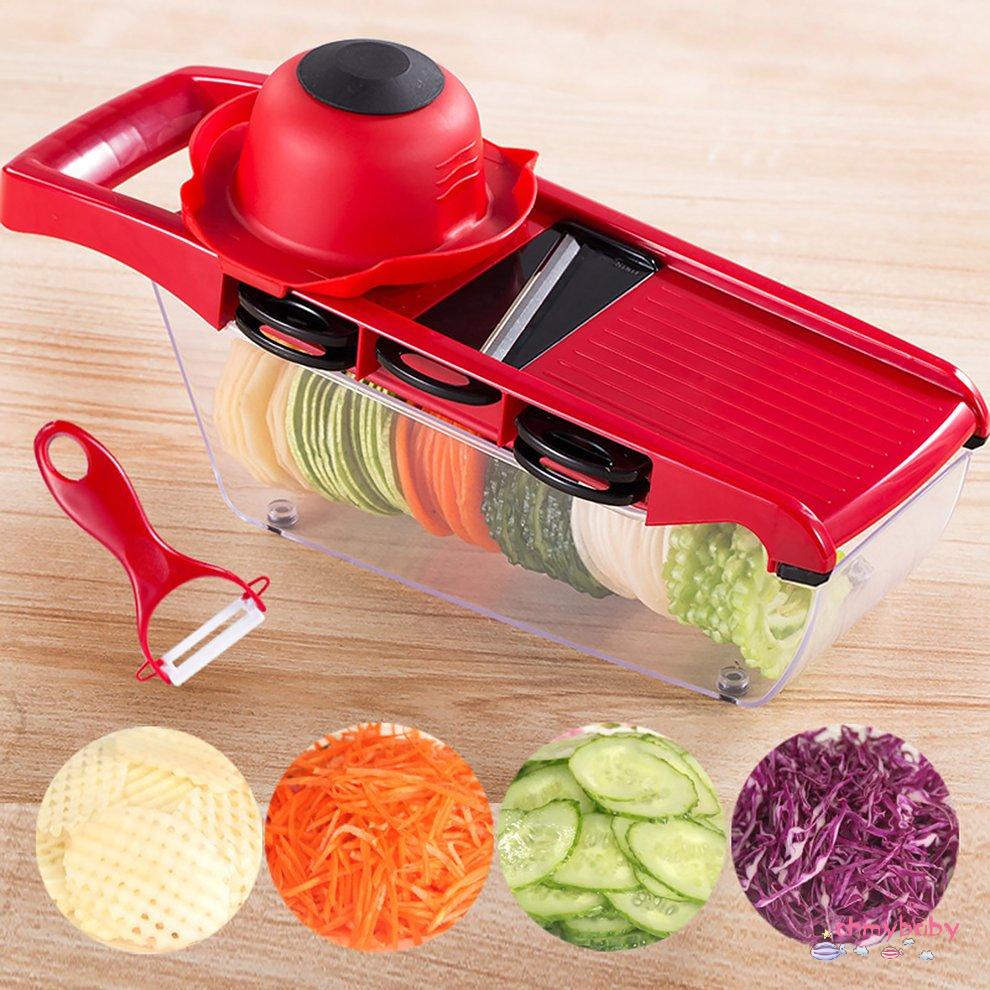 Máy cắt rau củ quả Mandoline Slicer với Lưỡi thép không gỉ Máy gọt khoai tây [8/17]