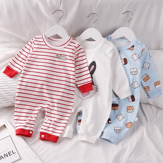 Bộ Áo Liền Quần Kiểu Hoạt Hình Xinh Xắn Chất Cotton Mềm Mại Cho Bé