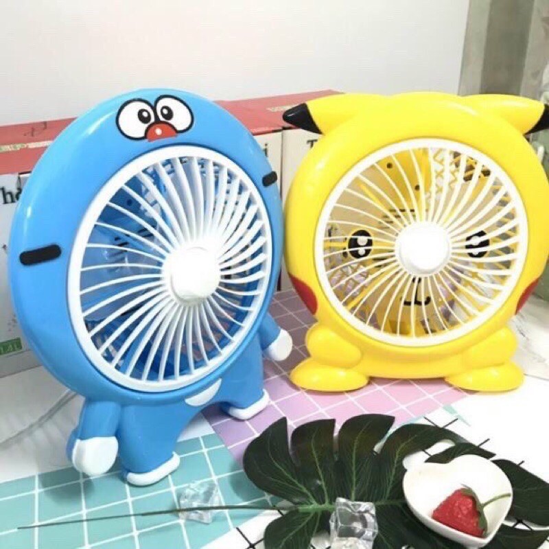 Quạt để bàn hình thú 3 cấp độ, để bàn cắm điện trực tiếp