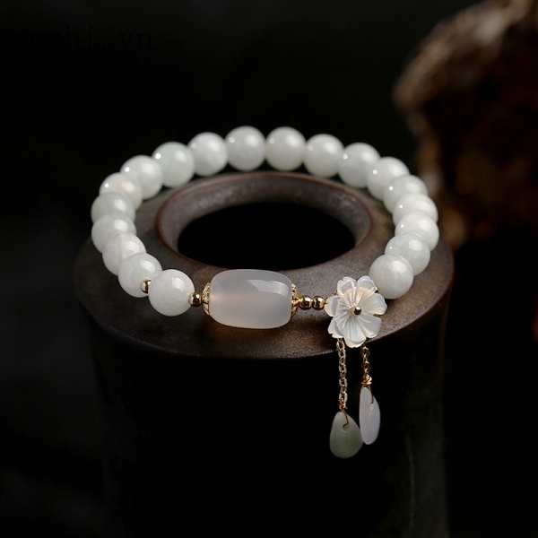 Vòng Tay Mạ Vàng 14K Đính Vỏ Sò Xinh Xắn Dành Cho Nữ