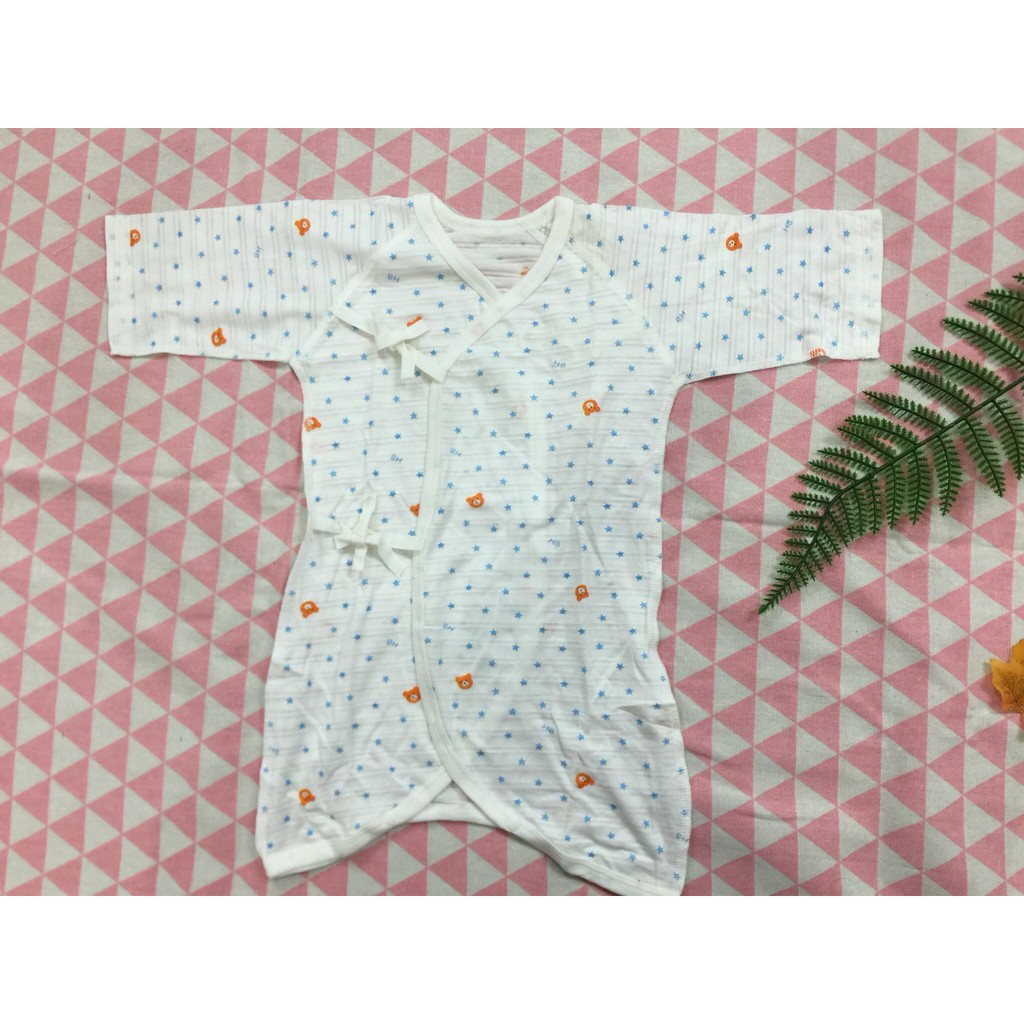 Body yukata dài tay cho bé buộc dây chất cotton mềm co giãn 7-10kg