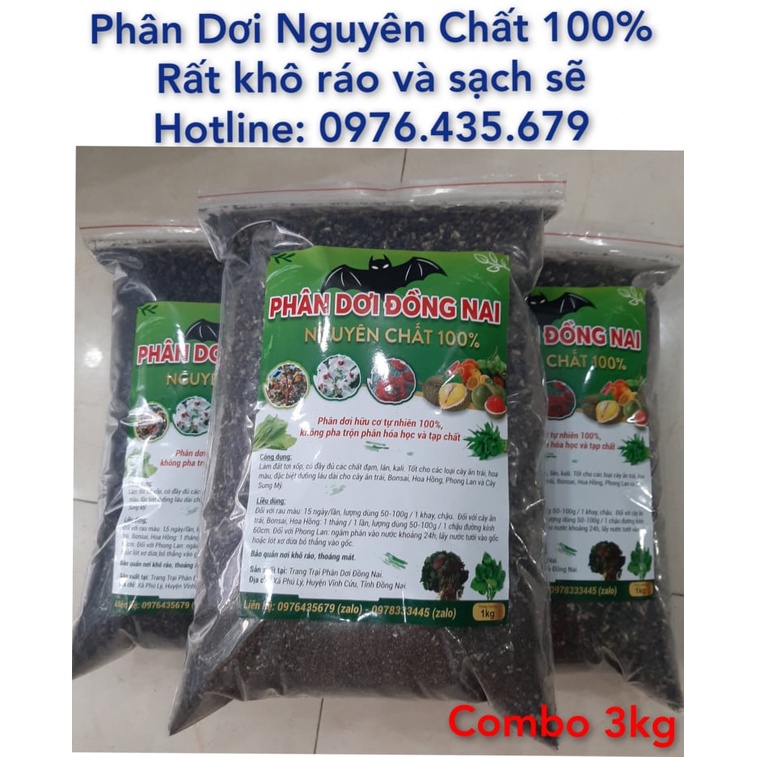 3 Ký Phân Dơi Đồng Nai Nguyên Chất 100% Nếu phí ship cao, LH 0976435679 hỗ trợ Ship.