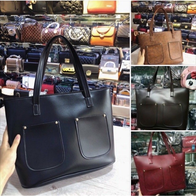 Túi công sở da trơn vừa a4