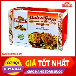 Bánh ăn kiêng yến mạch gạo lứt Sunrise 178g - Nhập khẩu chính ngạch từ Malaysia