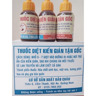 sét 3 lọ Thuốc diệt kiến gián sinh học an toàn hiệu quả mẫu mới