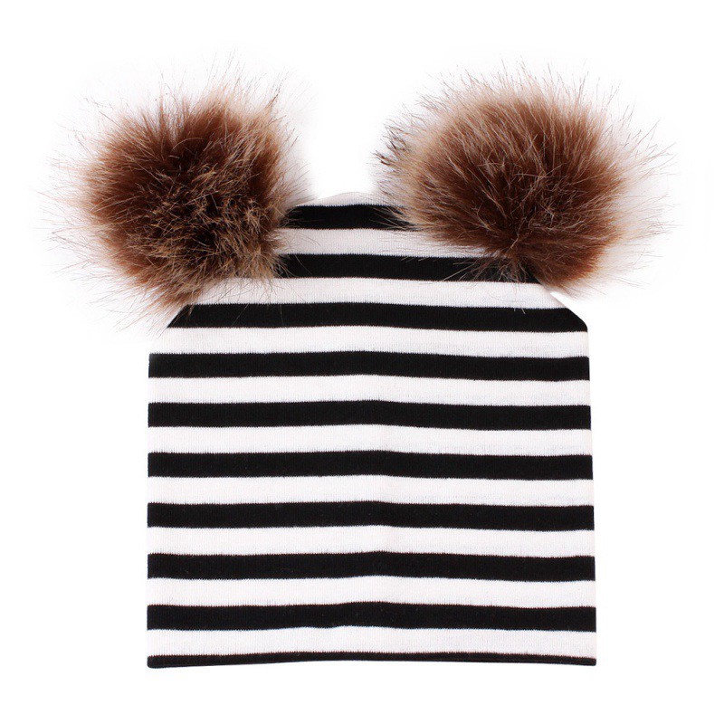 Nón Len Họa Tiết Sọc Thời Trang Cho Bé