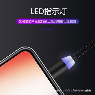 Dây Cáp Sạc Nam Châm Tròn Xoay 360 Độ Cho Iphone Android Apple
