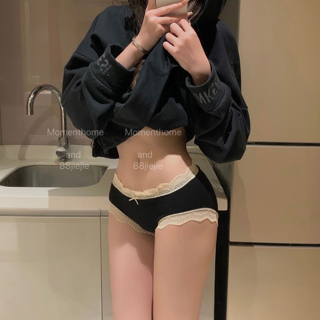 Quần lót cotton viền ren quý tộc B2 | BigBuy360 - bigbuy360.vn