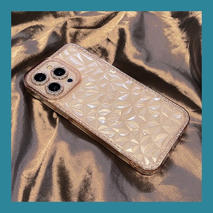 Ốp Điện Thoại TPU Silicon Mềm Trong Suốt Chống Sốc Họa Tiết Hình Thoi Cho iPhone 14 13 12 Pro Max 11 Pro XS Max X XR 7 8 Plus