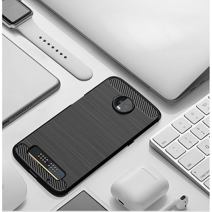 Ốp điện thoại sợi carbon mềm chống shock bảo vệ cho Motorola Moto Z3