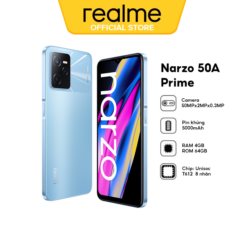 Điện thoại Realme Narzo 50A Prime (4GB/64GB) - Hàng chính hãng