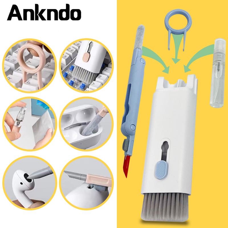 Set dụng cụ vệ sinh bàn phím máy tính bluetooth ANKNDO thiết kế 7 trong 1 đa năng