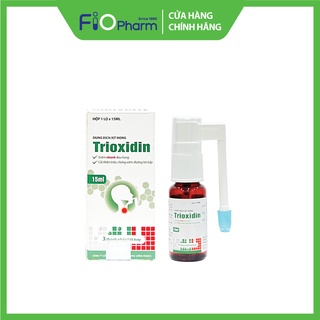 Dung dịch xịt họng Trioxidin, hộp 1 chai, 15ml, có vòi xịt phun sương