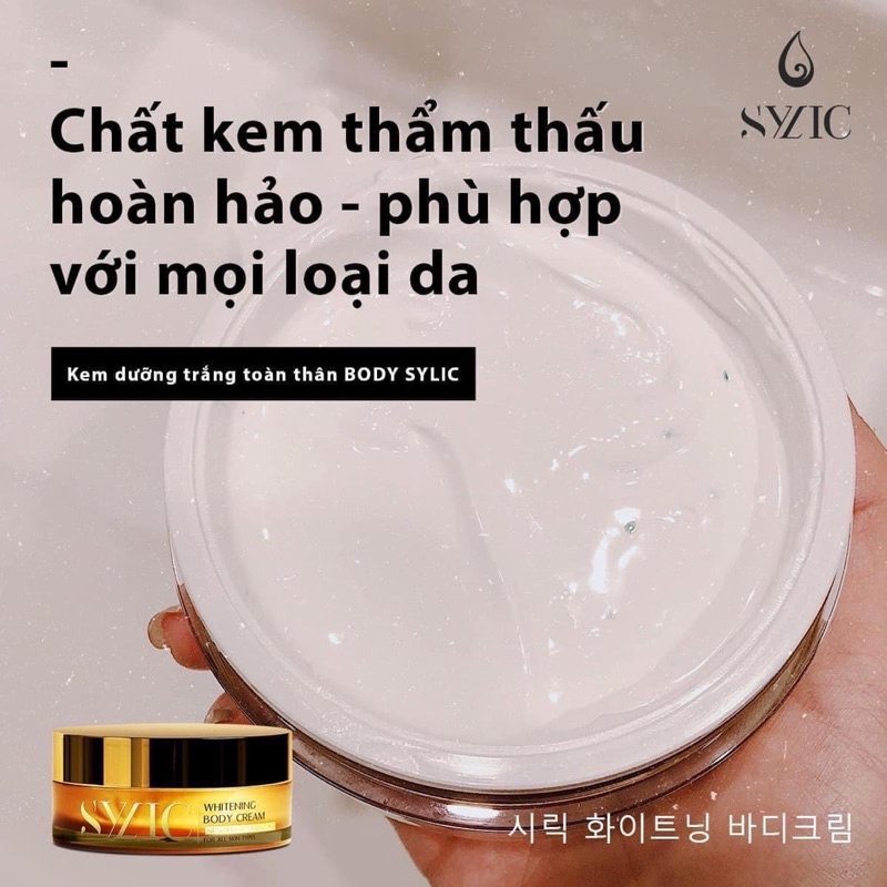 Bộ sản phẩm kem dưỡng trắng toàn thân Sylic Korea giúp da trắng sáng bật tông